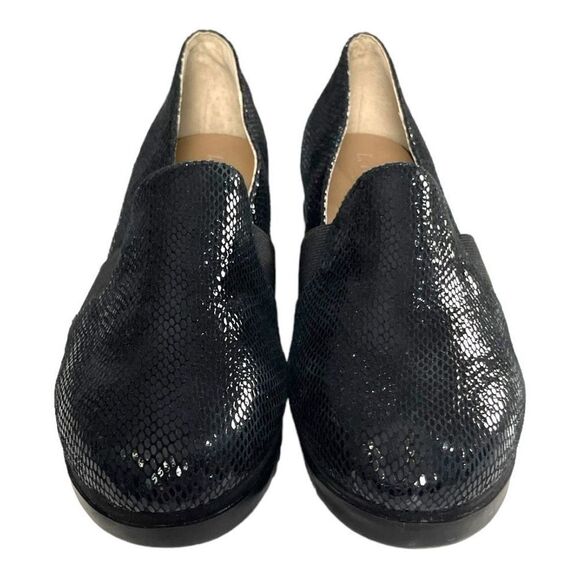 Bettye Muller Concept Women's Black Tropic Platform Wedge Leather Shoes Size 6.5 - Picture 13 of 15